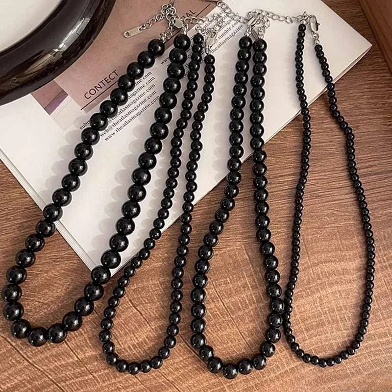 Punk Style Acrylic Beads Choker Necklace Unisex Jewelry