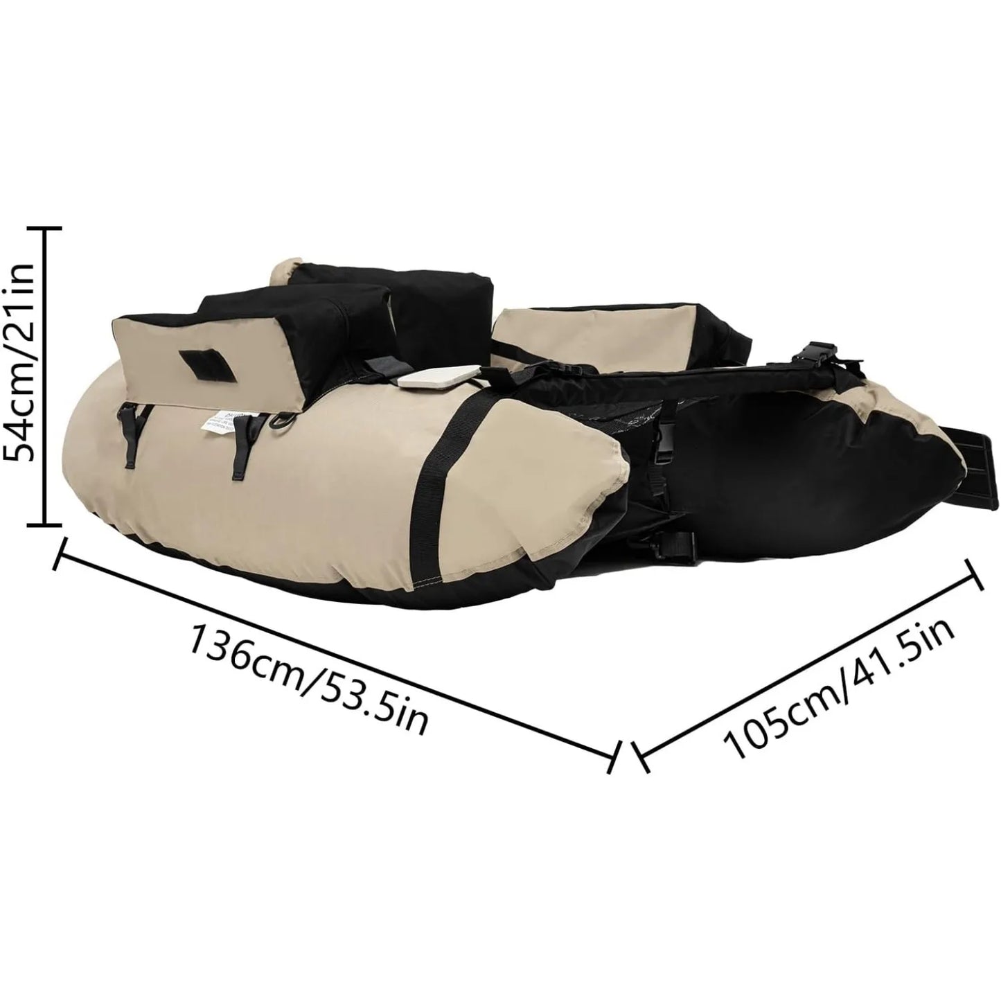 Outdoor Fishing Boat With Paddle And Storage Pockets