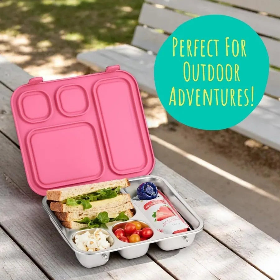 Stainl Steel Bento Box With Silicone Lid Leakproof Toddler Lunch