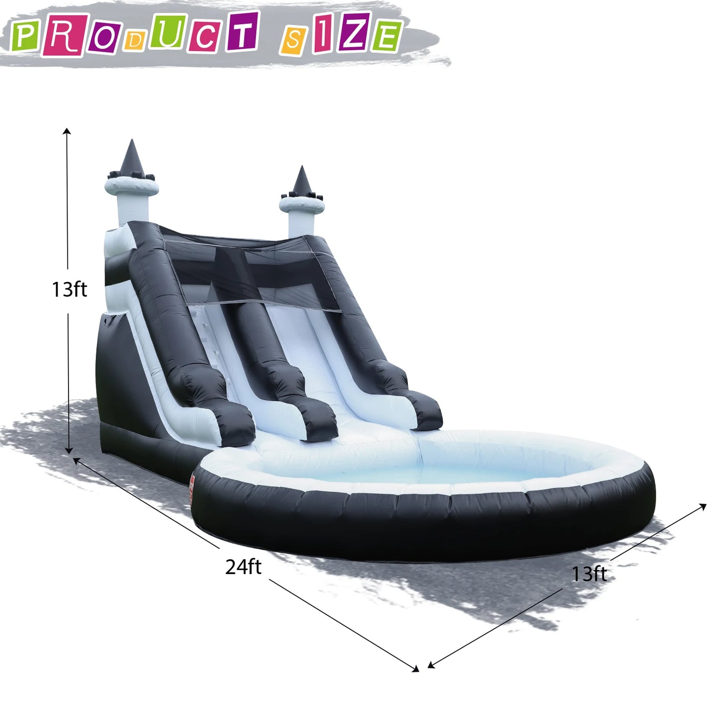 King Inflatable Water Slide With Big Pool For Kids Fun