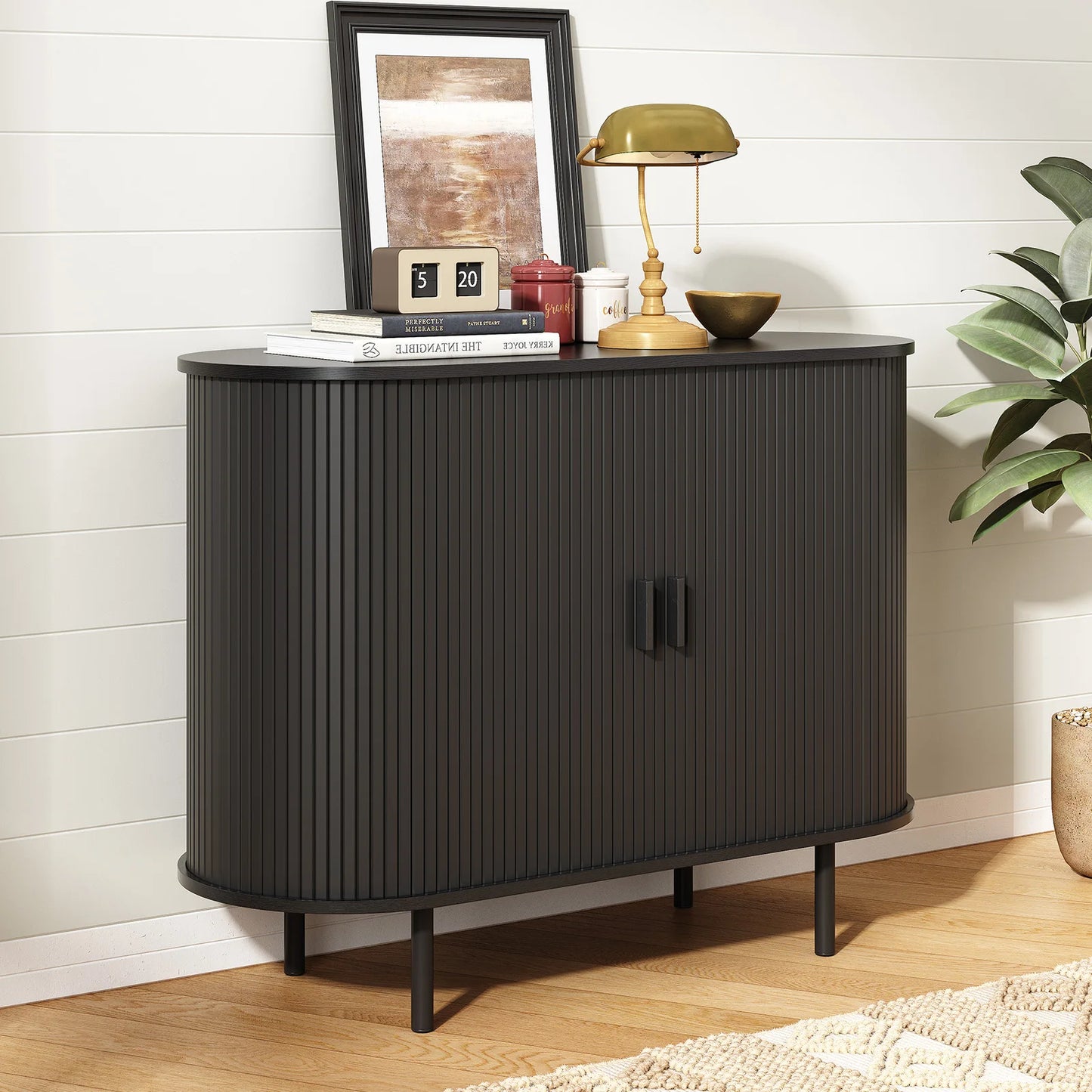 General Sideboard Buffet Cabinet With Adjustable Shelves For Living Room