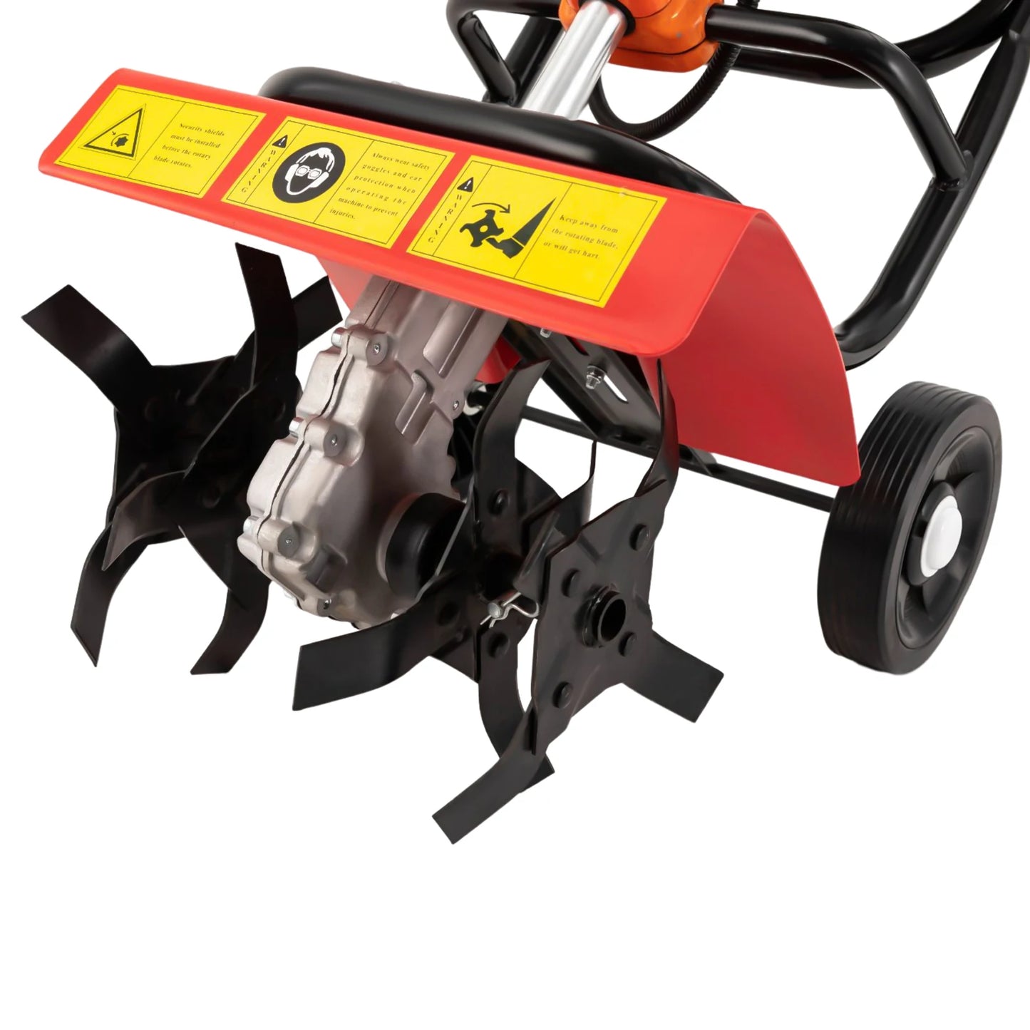 CNCEST 1.9kW Two-Stroke Gas Powered Garden Tiller Rototiller Cultivator For Soil Loosening
