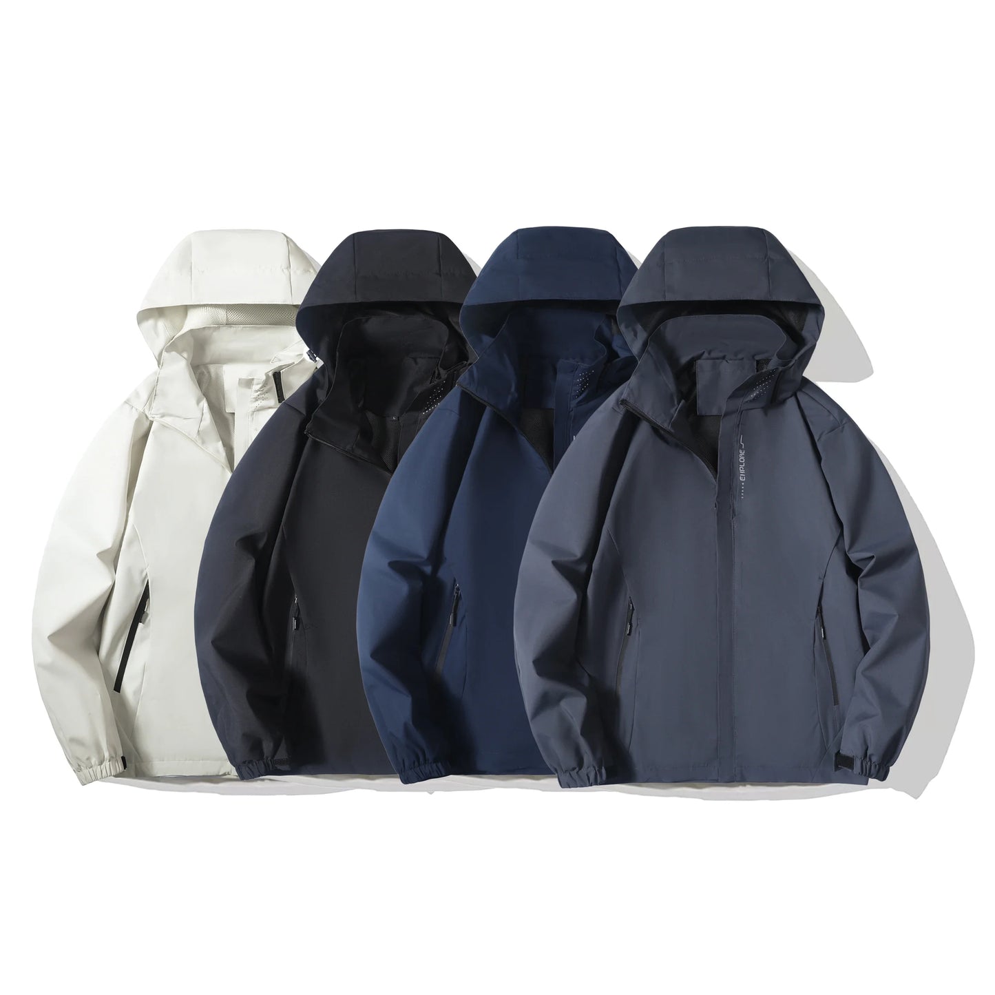Lightweight Waterproof Hooded Rain Jacket For Men Outdoor Windproof
