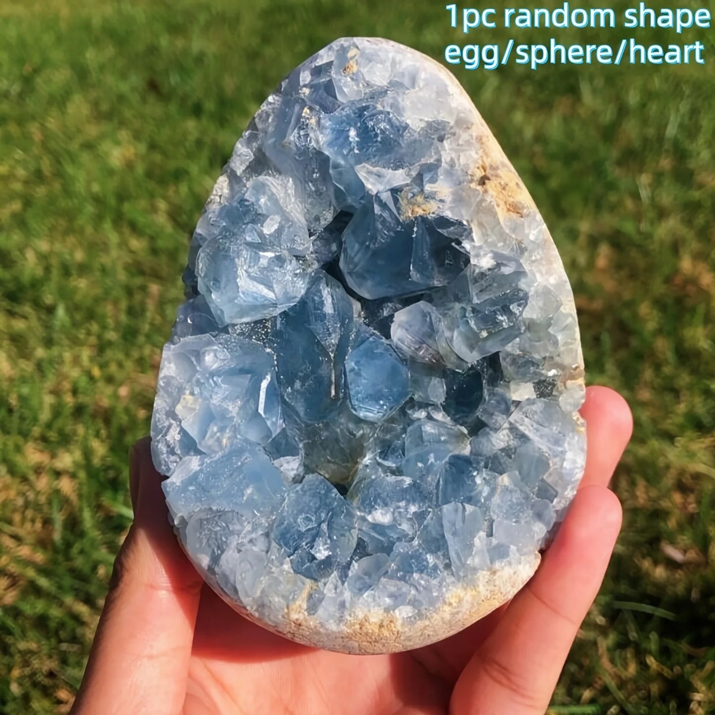 CrystalHola Celestite Geode Cluster Healing Crystal Stones