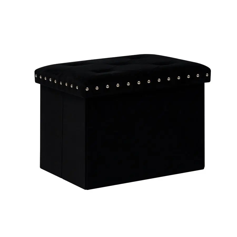 XMSJ Storage Ottoman Cube Folding Tufted Footrest