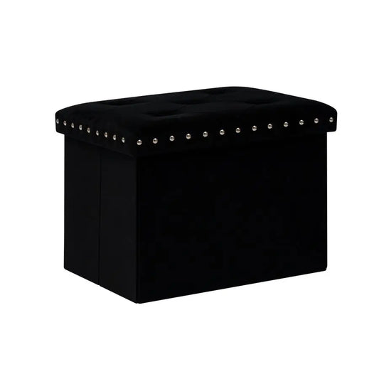 XMSJ Storage Ottoman Cube Folding Tufted Footrest