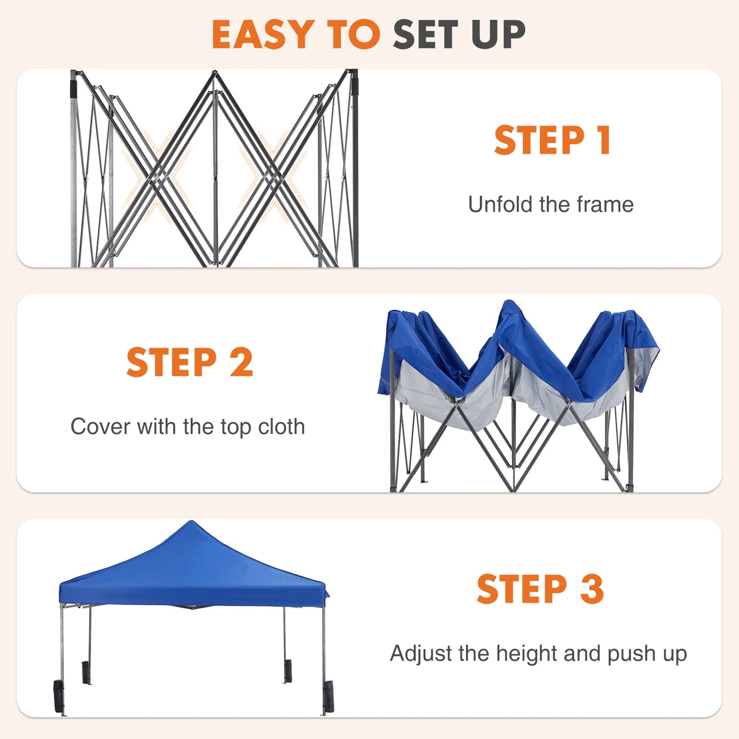 JHK Pop Up Outdoor Canopy Tent For Camping And Events
