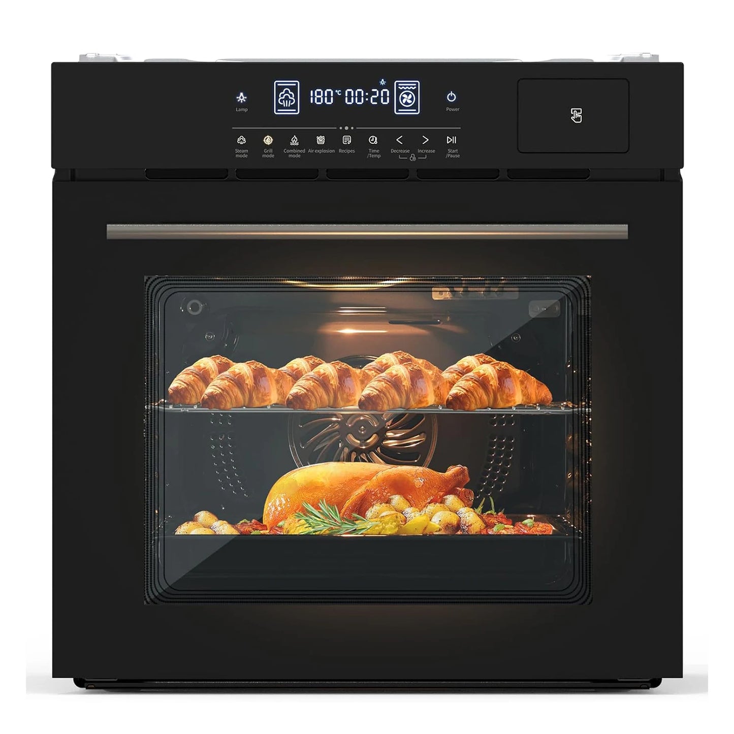Acekool Built-In Steam Oven With Air Fry And Smart Menus