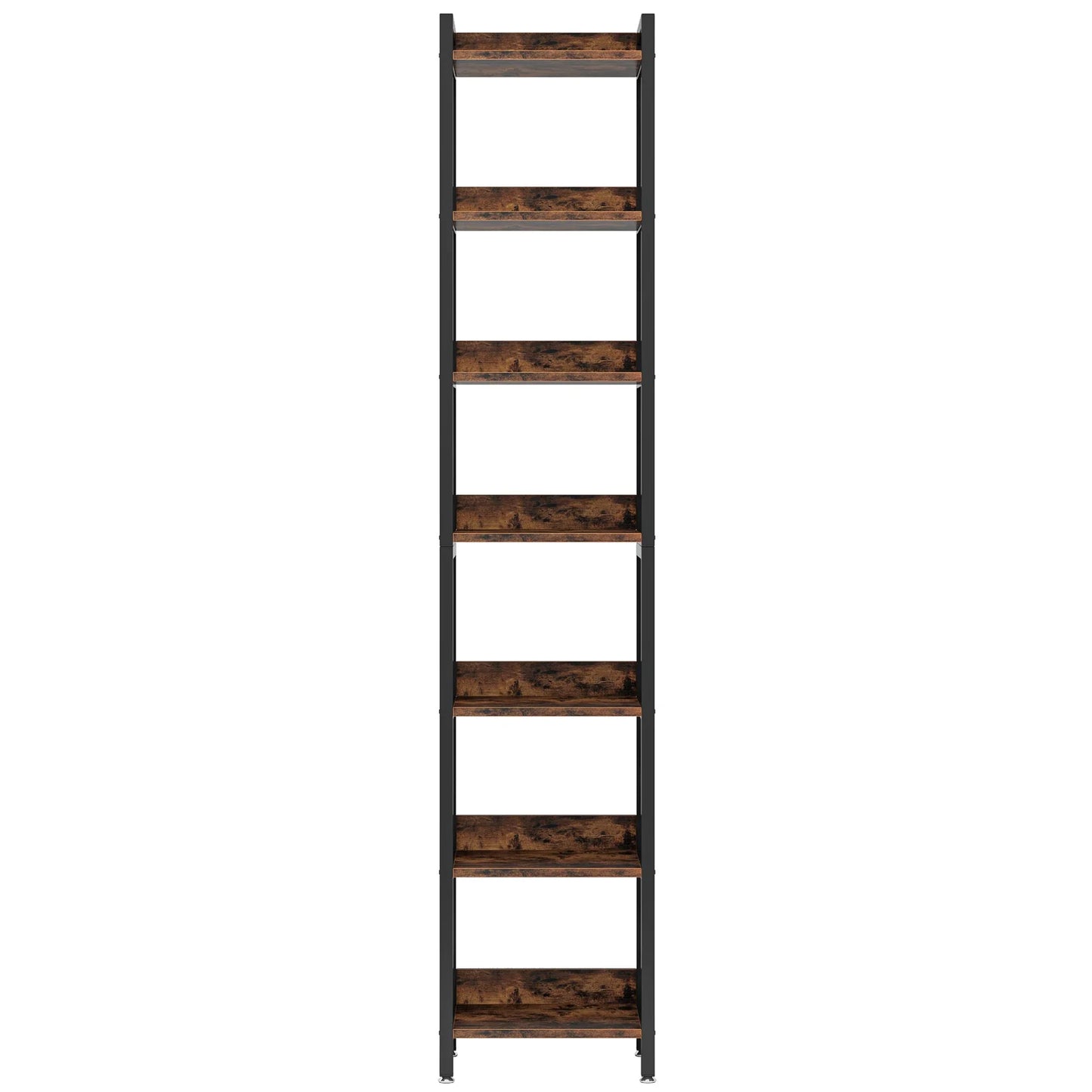 Tribesigns 7-Tier Slim Bookshelf For Small Spaces Freestanding Display