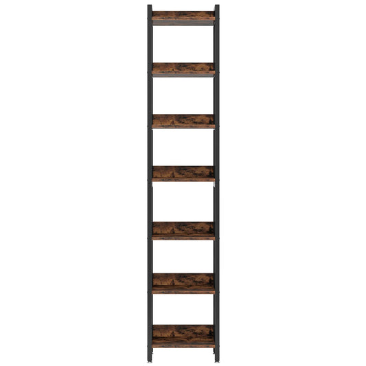 Tribesigns 7-Tier Slim Bookshelf For Small Spaces Freestanding Display
