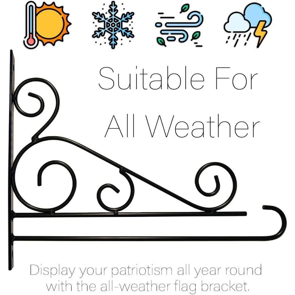 XMSJ Flag Holder Wall Decor Poles Outdoor Banner Display