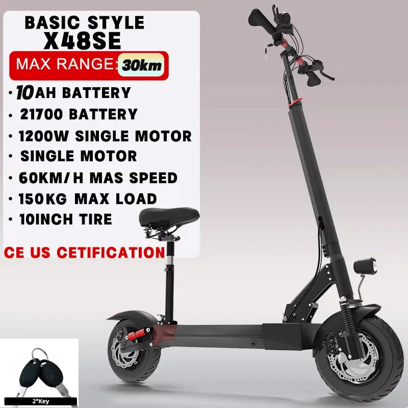 Jueshuai Outdoor Electric Scooter 48V-72V 1000W-6000W Off-Road Foldable