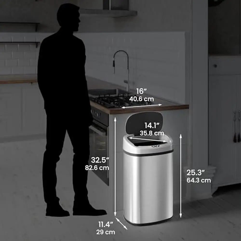 Fujian Touchless Motion-Sensor Stainless Steel Trash Can