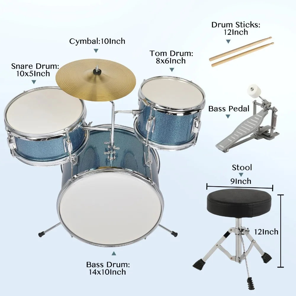 Junior 3 Piece Drum Set for Beginners