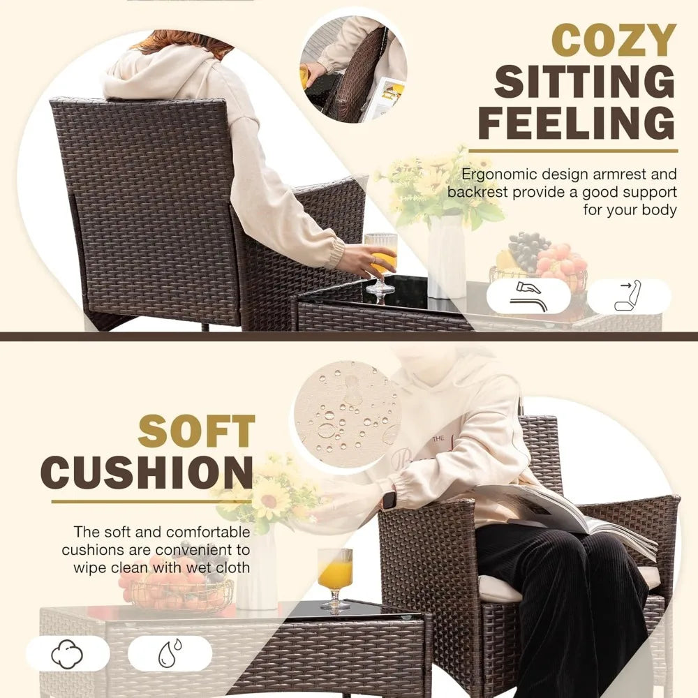Outdoor Patio Furniture Set Rattan Wicker For Garden