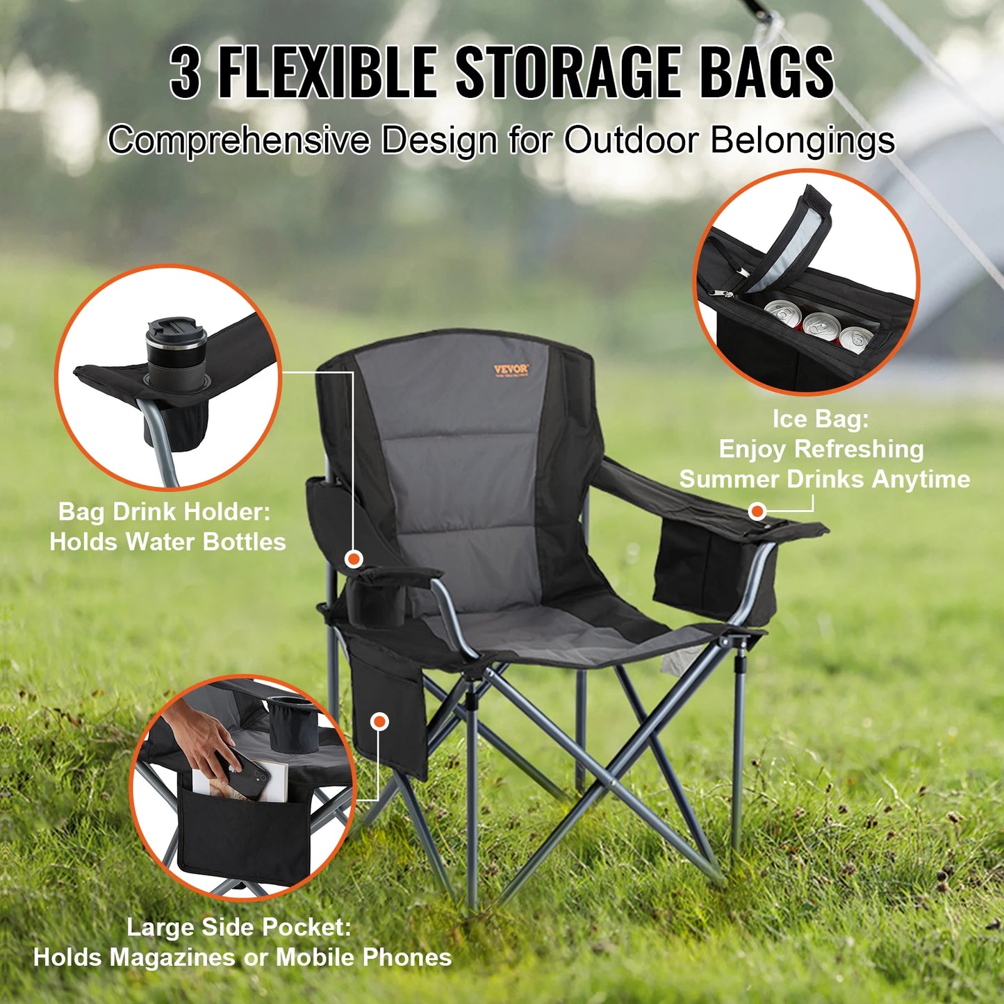 SucceBuy Ultralight Outdoor Folding Chair Portable Beach Hiking