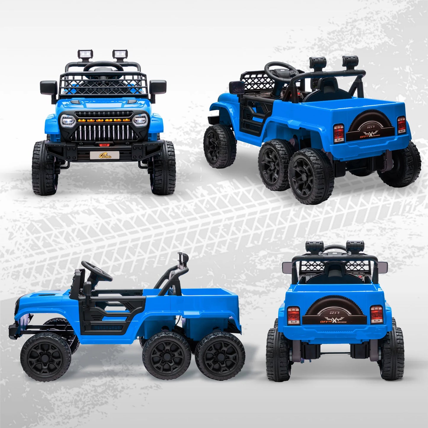 12V Kids Electric Car With 2WD 4WD Switchable Remote Control