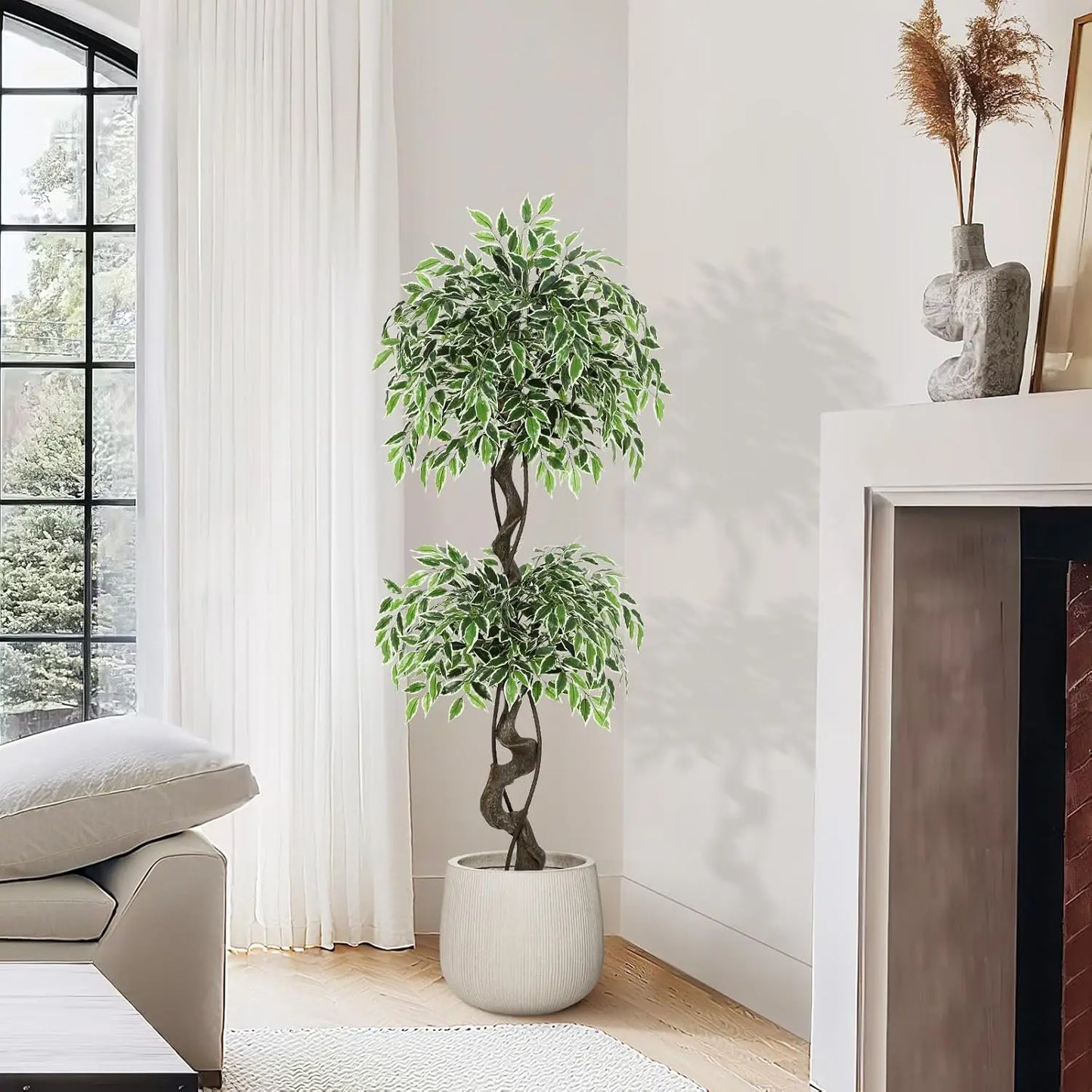 HiMISS Artificial Ficus Tree Indoor Outdoor Decor For Office