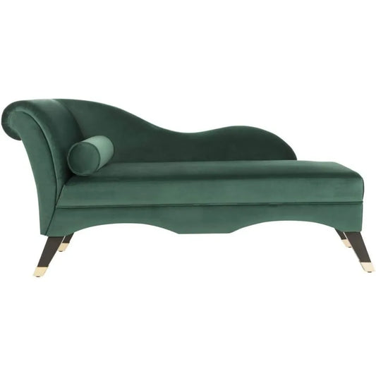HUANZHUANG Caiden Modern Velvet Chaise Lounge Chair For Living Room Contemporary Design