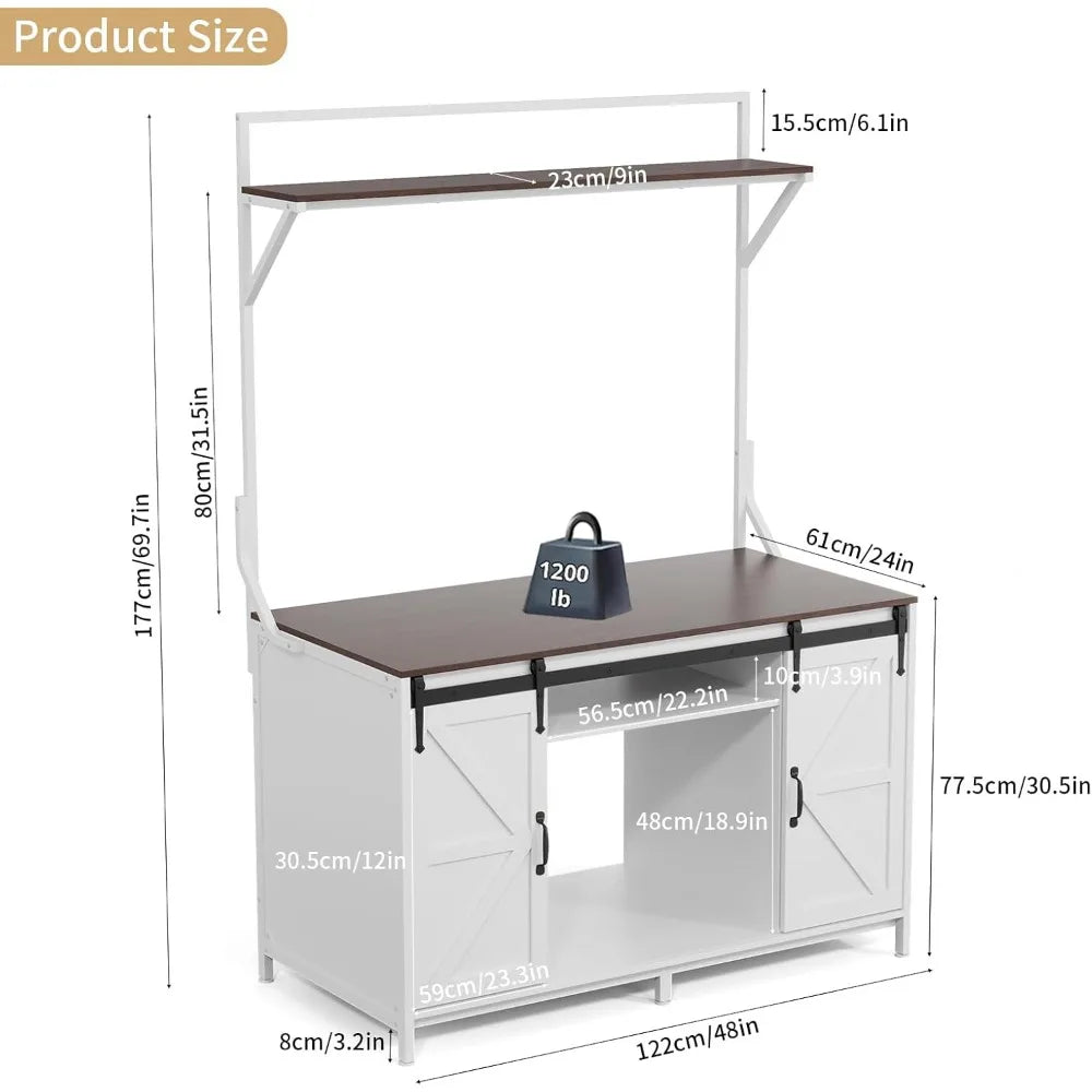 Farmhouse Reptile Tank Stand With Power Outlet Heavy Duty