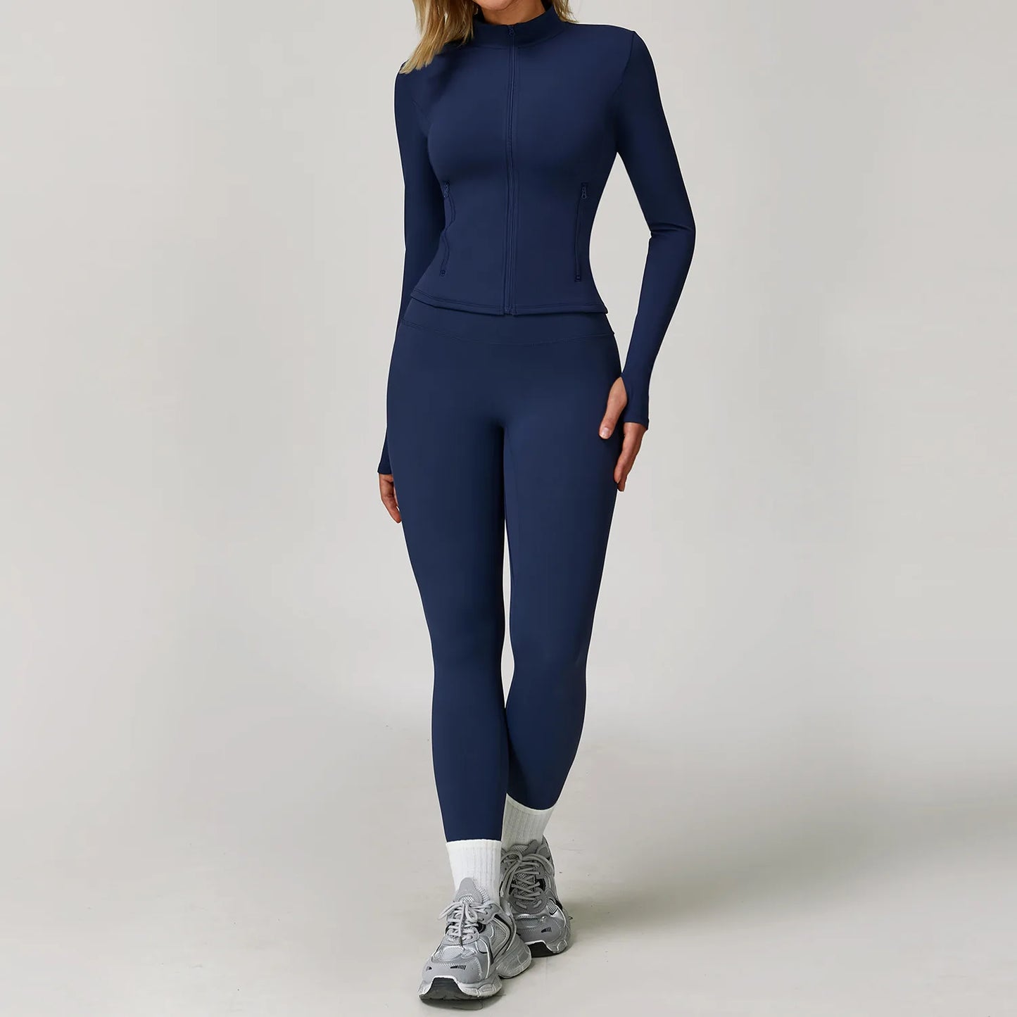 NONECN Womens Yoga Set 2 Piece Sportswear With High Waist Leggings