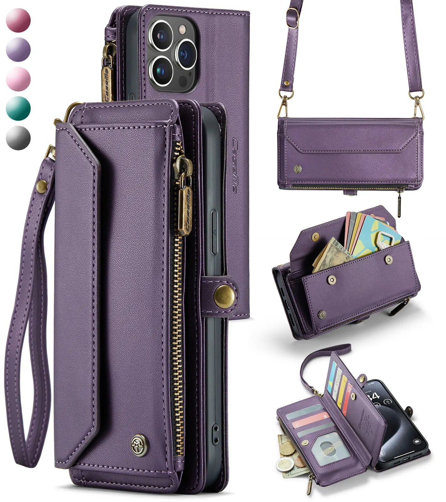 WeFor Wallet Crossbody Phone Case With Card Holder