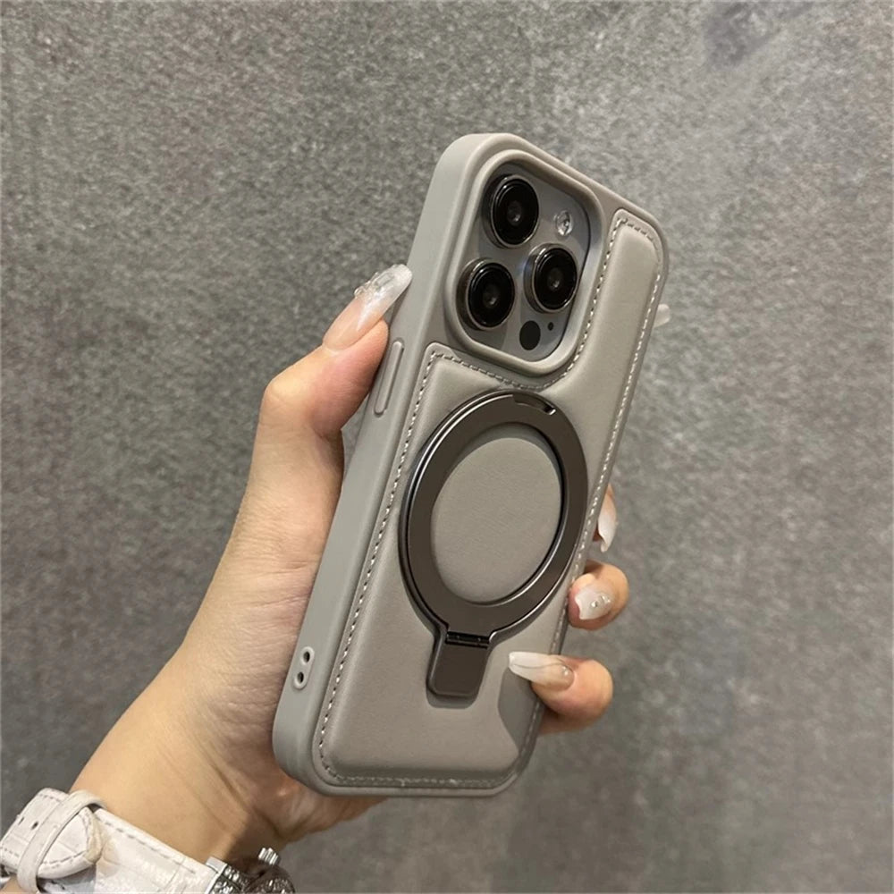 NONED Ring Stand Magnetic Case for iPhone 16 Pro Max