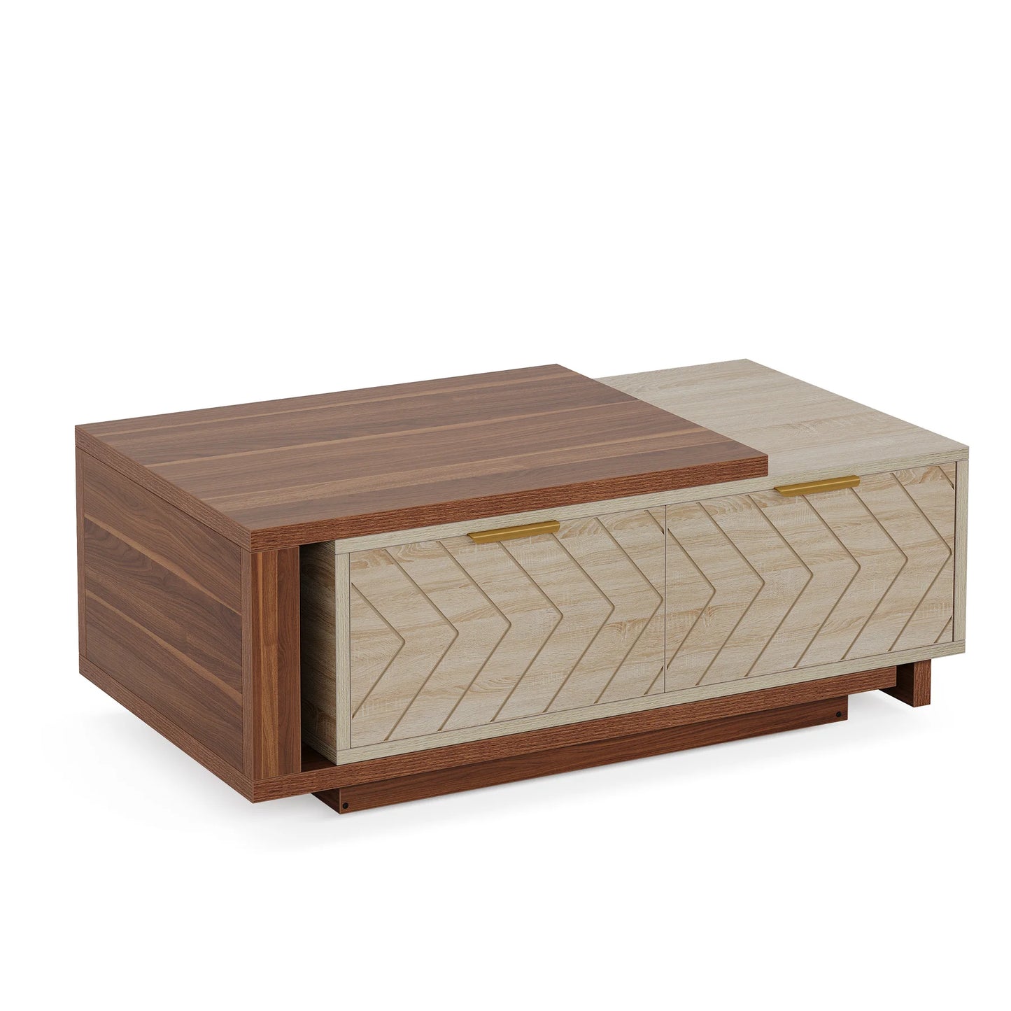 Tribesigns Extendable Coffee Table With Storage Drawers