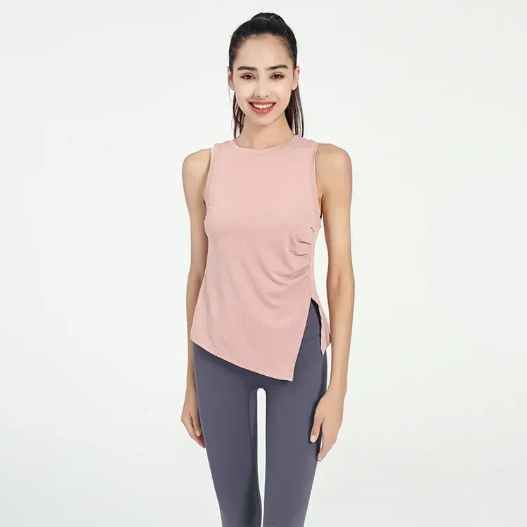 STOWN SPORTSWEAR Slit Women's Sports Vest Breathable Yoga Tank
