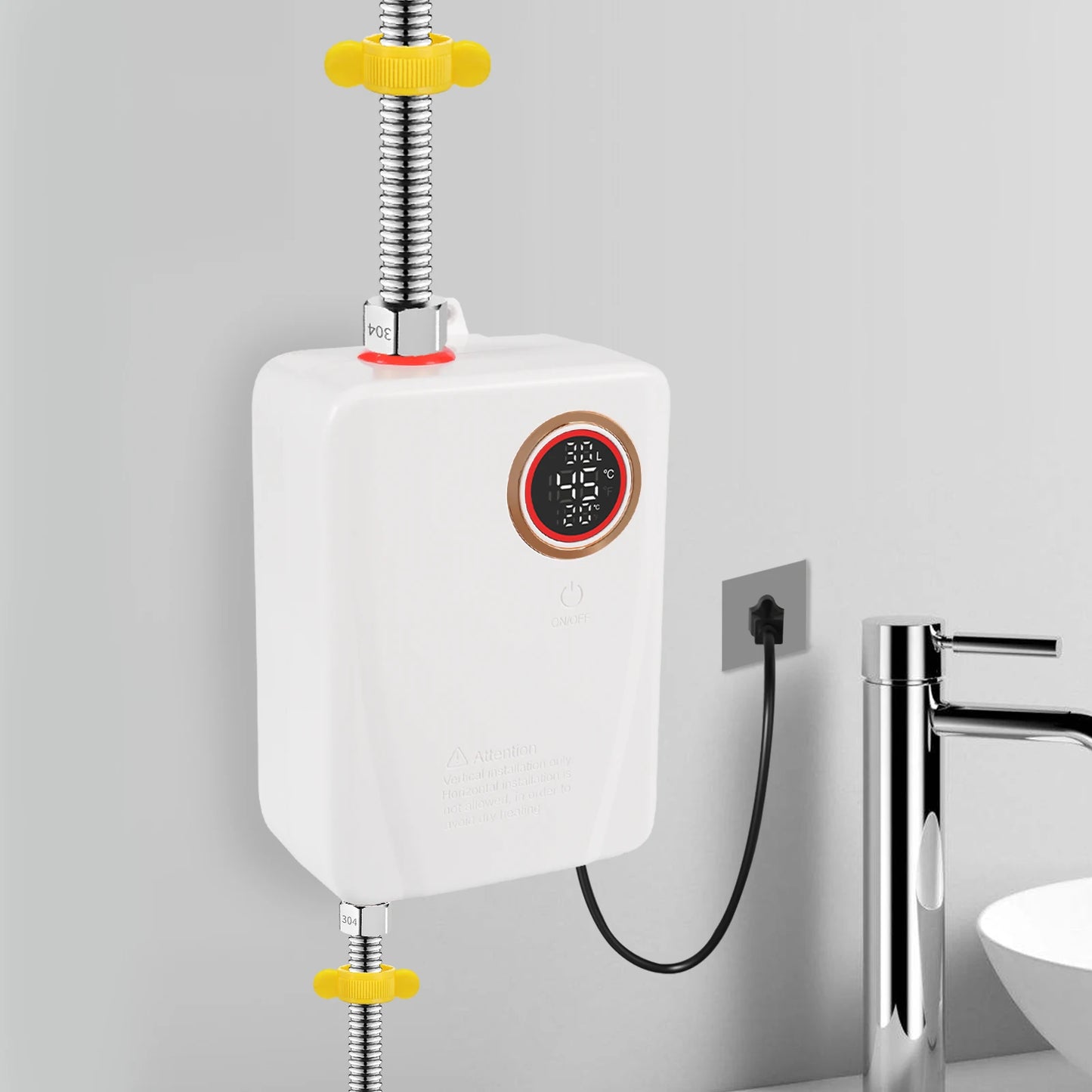 Sweetmile 110V 3000W Stainless Steel Wall Mounted Instant Water Heater