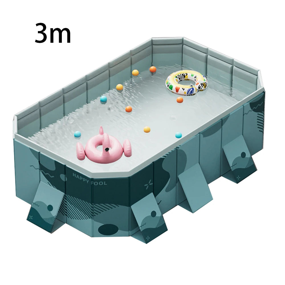 Foldable Outdoor Pool Large Family PVC Non-Inflatable For Garden