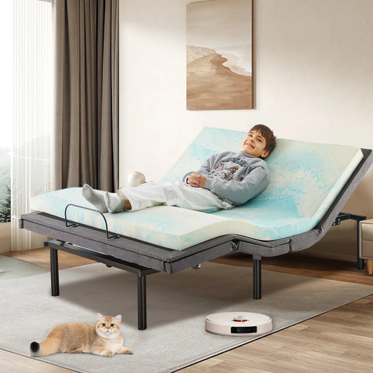 JHK Electric Adjustable Bed Frame With Wireless Remote And USB Ports