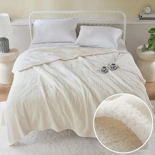 XMSJCN Heated Electric Blanket Luxuriously Cozy And Soft