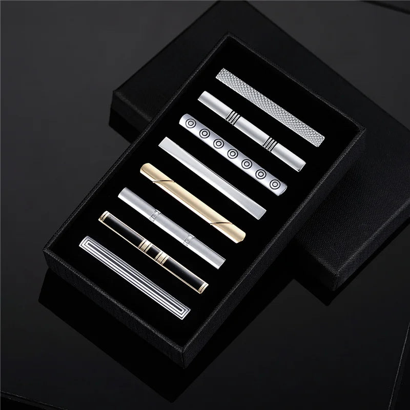 Tie Clips Set With Gift Box For Wedding Gifts Cufflinks