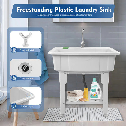 Multifunctional PP Laundry Sink With Complete Accessories