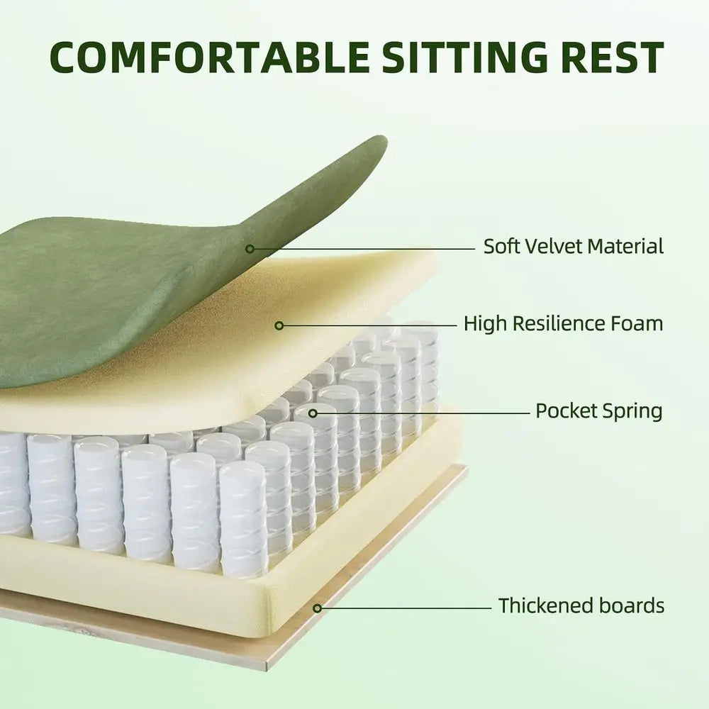 Premium Velvet Gaming Chair With Ergonomic Lumbar Support And Footrest