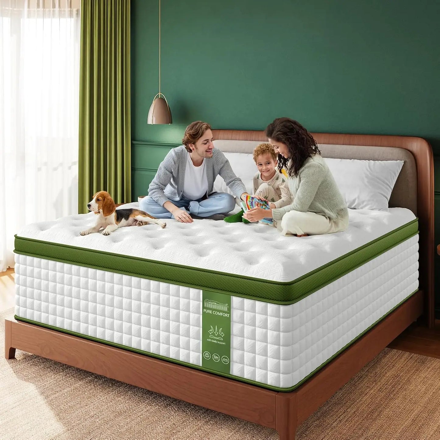 BedStory Premium Hybrid Mattress GelMemoryFoam And PocketSprings TherapeuticPressureRelief
