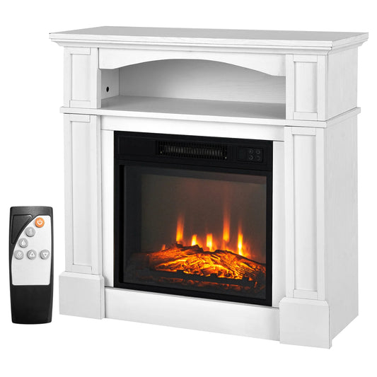 LIFEZEAL Electric Fireplace Mantel TV Stand Space Heater