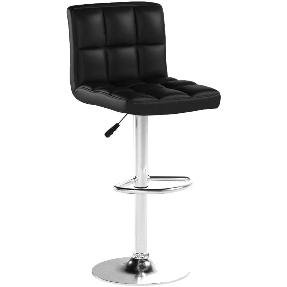 FEICHENG Adjustable PU Leather Bar Stools Set Two With Back