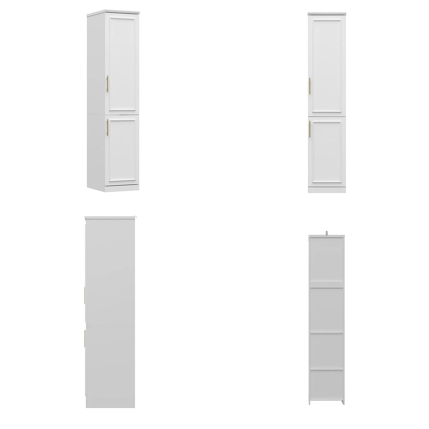 FUFU&GAGA Luxurious Wardrobe Armoire With Hanging Rod UltraExpandable Customizable Shelving