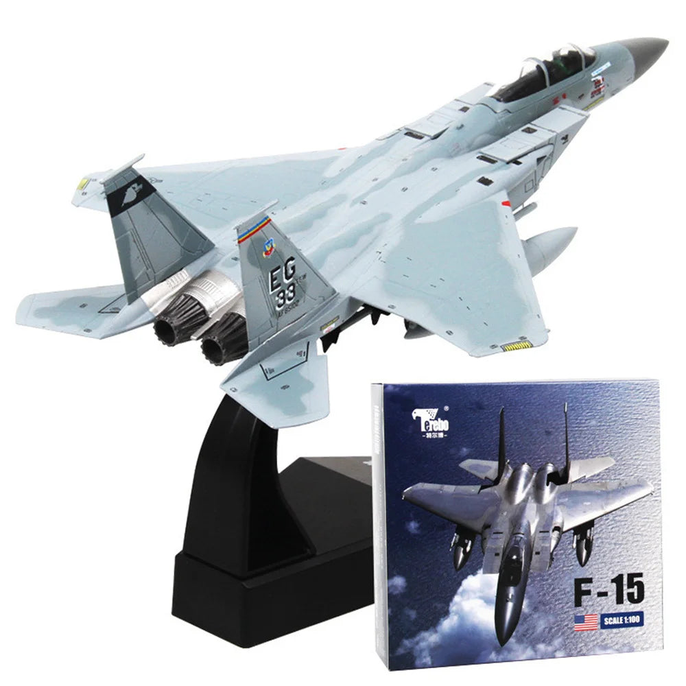 1:100 Scale F-15 Tomcat Model Aircraft Metal Alloy