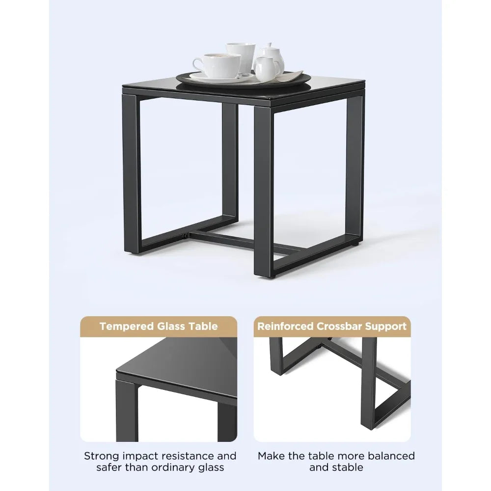 3 Piece Patio Outdoor Rocking Bistro Set With Coffee Table