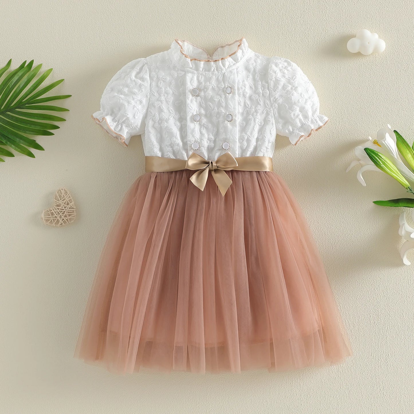 Elegant Flower Girl Lace Dress Vintage Style For Special Occasions