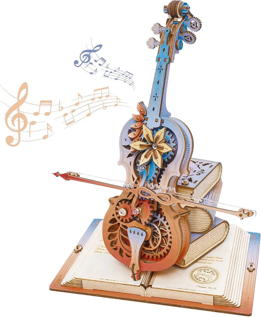 ROKR 3D Magic Cello Mechanical Music Box Puzzle Set