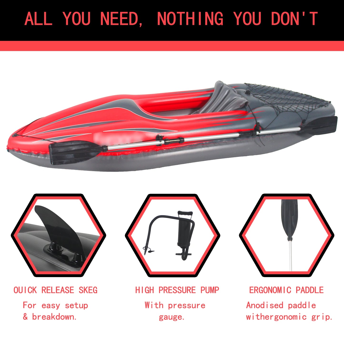 HHSJZWCY Inflatable Kayak Fishing Boat With Paddles And Pump