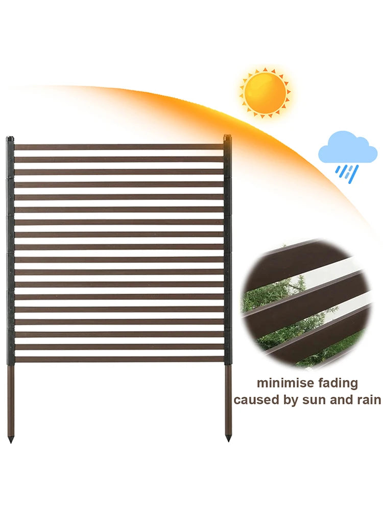Outdoor Privacy Screen Fence For Balcony Patio Garden PE Steel