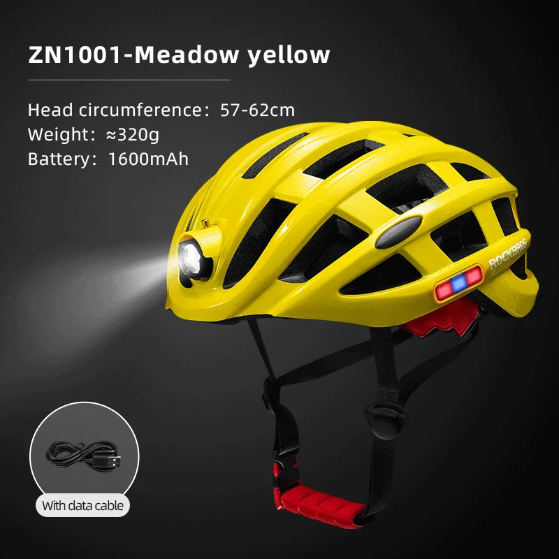 ROCKBROS Cycling Light Helmet USB Rechargeable LED