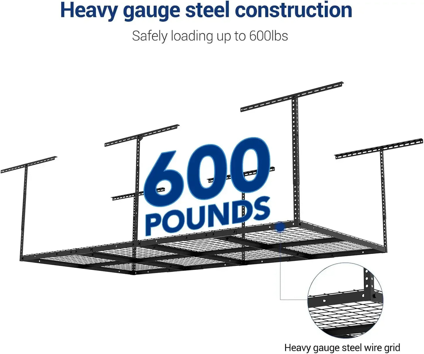 XMSJ Overhead Garage Storage Rack Heavy Duty Organizer