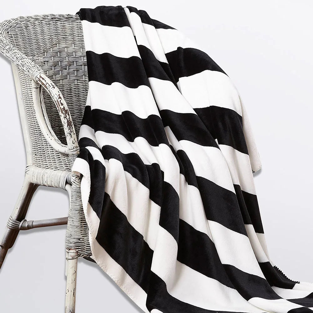 Ntbay Soft Flannel Throw Blanket Chevron Pattern Warm Lightweight