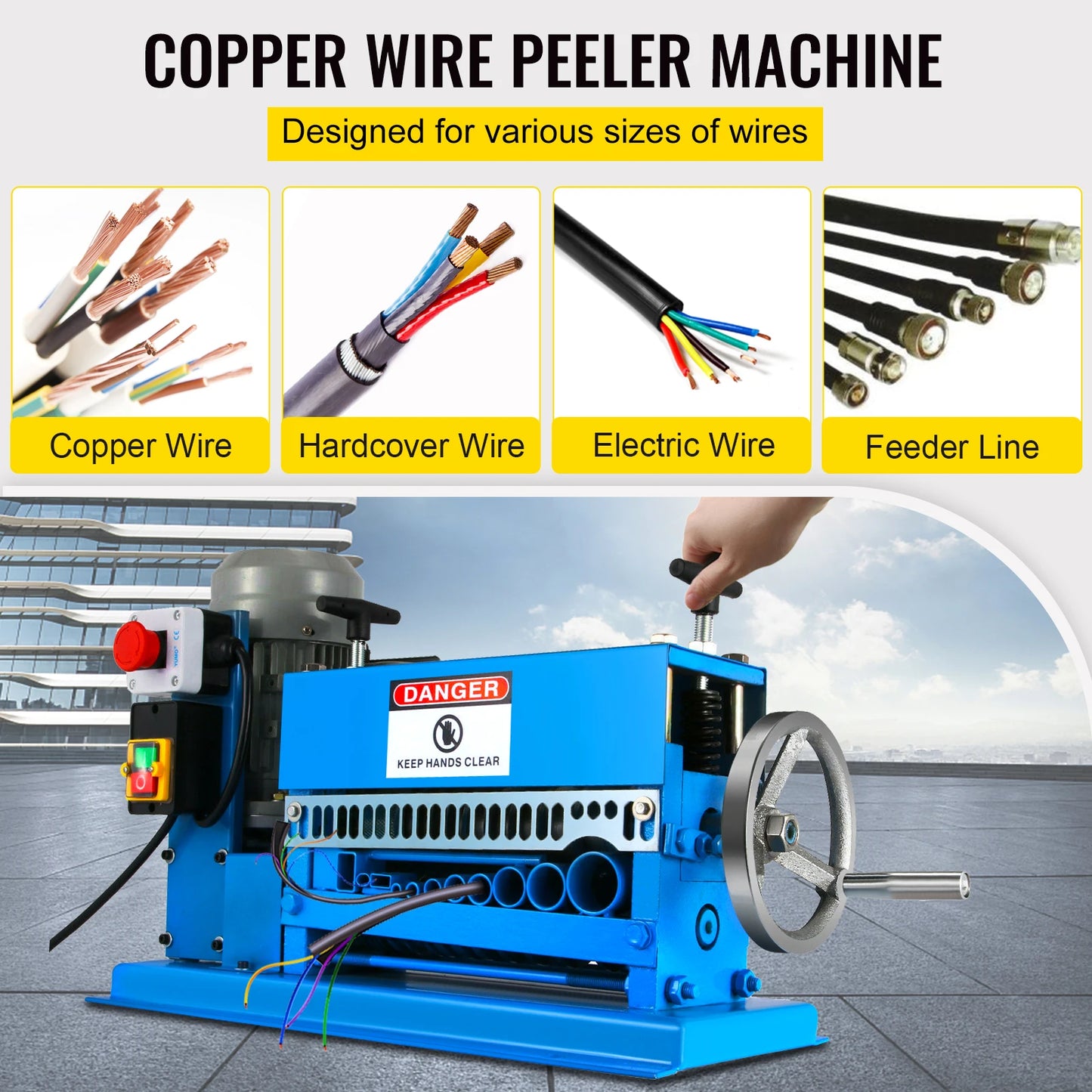 SucceBuy Electric Wire Stripping Machine 370W 11 Channels